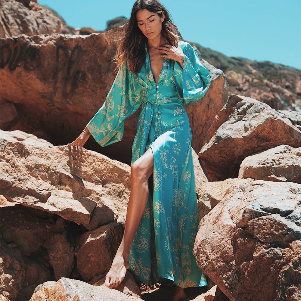 100% Silk Kimono Dress